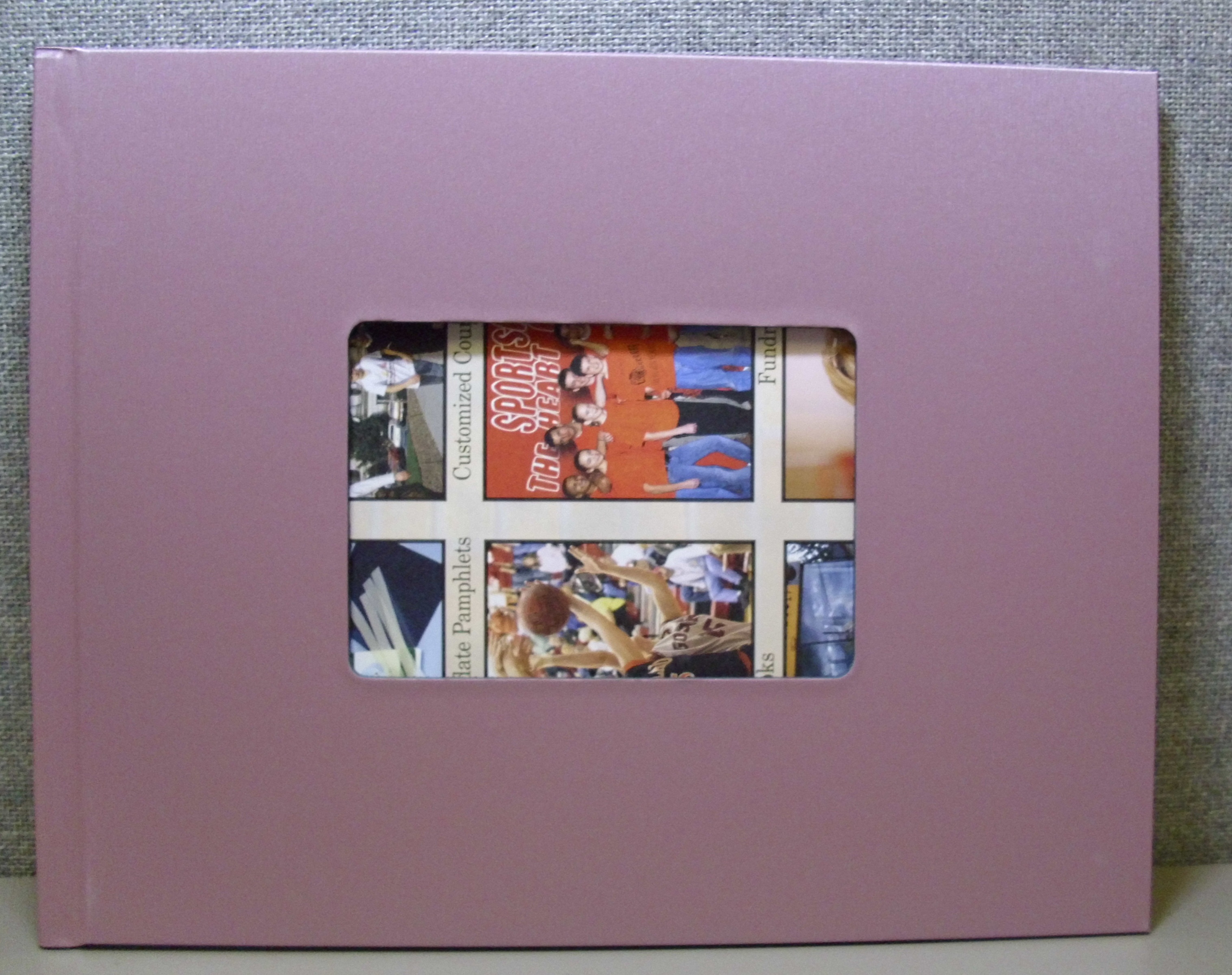 10 Brushed Steel Pink Photobook, 8.5 x 11" Landscape